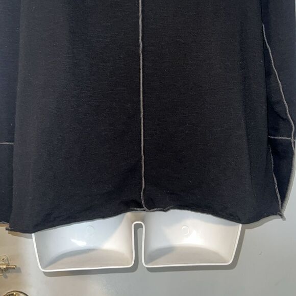 LOGO LAYERS by LORI GOLDSTEIN Black Corine Long Sleeve T Shirt-M - Picture 6 of 9